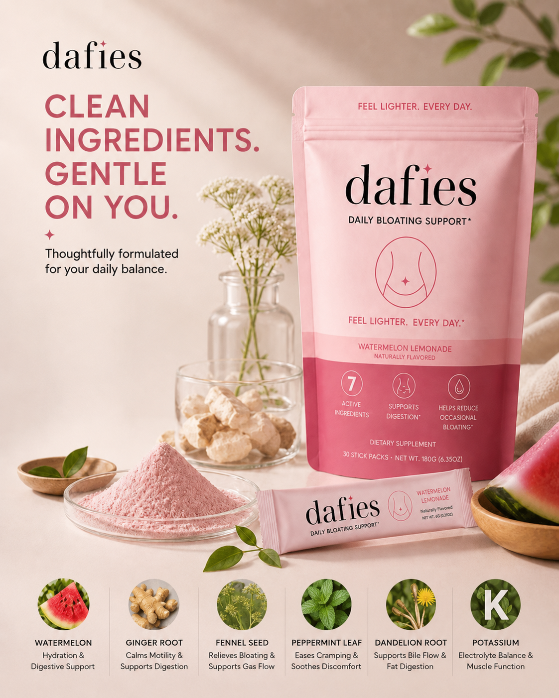 Clean ingredients — gentle on you